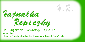 hajnalka repiczky business card